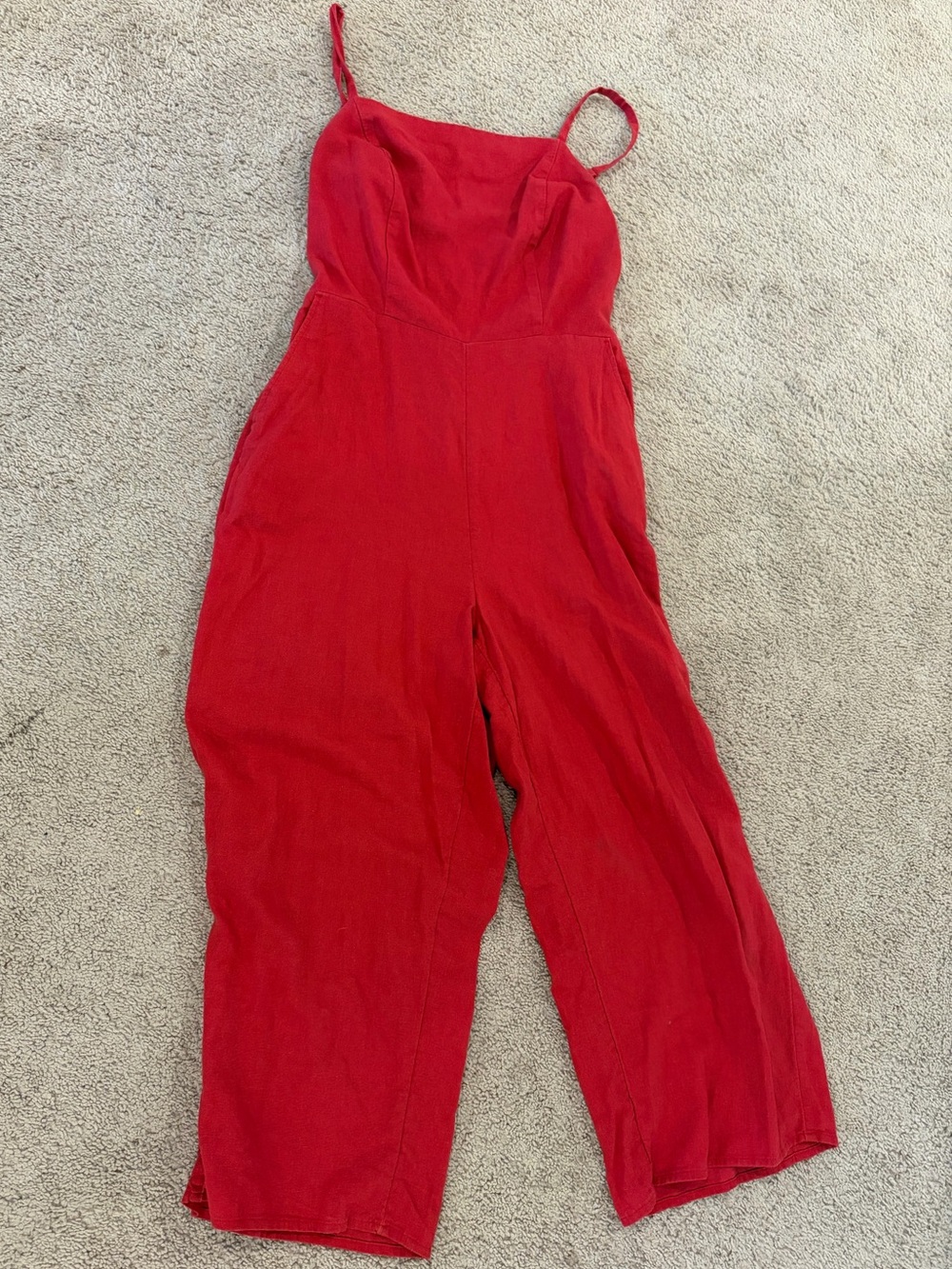 Women’s Old Navy Red Wide-Leg Jumpsuit - M